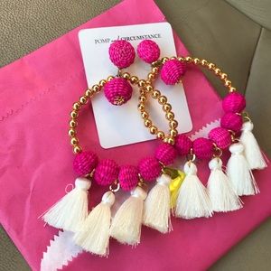 Brand New hoop and Tassel Earrings. Never worn.